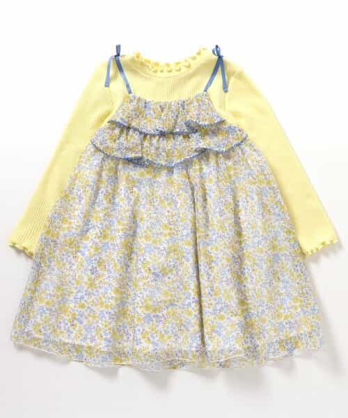 フラワーシフォンワンピース_アプレレクールマシェリ