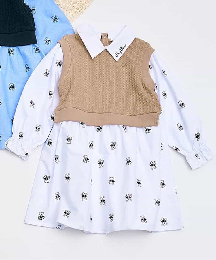 ★SALE★tiny bear ベストドッキングワンピース