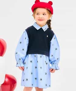 ★【アウトレット】期間限定SALE★tiny bear ベストドッキングワンピース