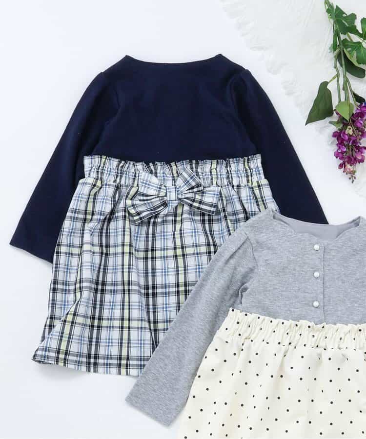 フロントボタンドッキングワンピース