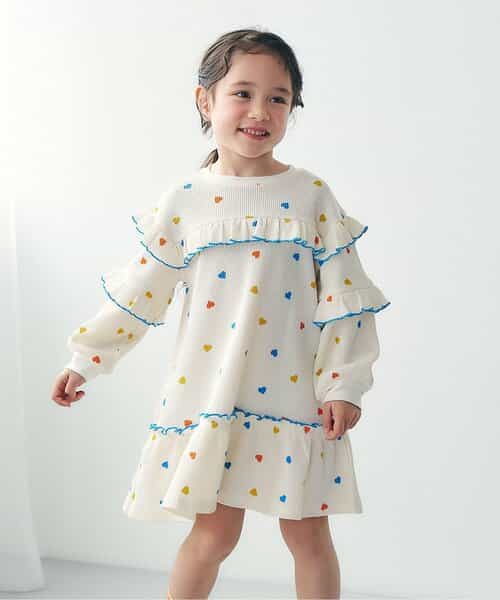 ワッフルメニーフリルワンピース