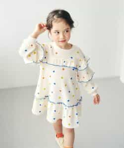 ☆2/10(火)お昼12:59まで3点10％OFF☆ワッフルメニーフリルワンピース