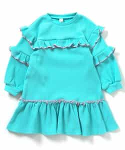 ☆2/10(火)お昼12:59まで3点10％OFF☆ワッフルメニーフリルワンピース