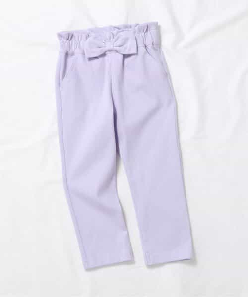 ★SALE★WEB限定 ウエストリボンニットツイルパンツ