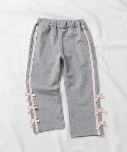 ★SALE★WEB限定 サイドリボンラインパンツ 10分丈