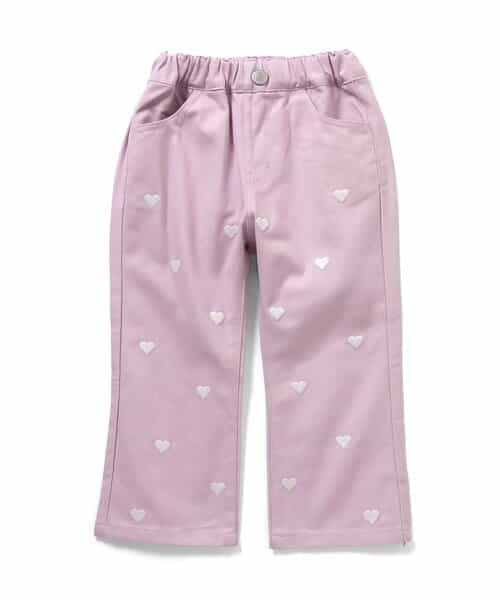 ハート・デイジー刺繍きゅんパンツ