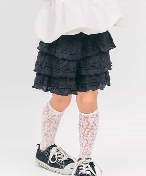 ☆1/13(火)お昼12:59まで3点10％OFF☆フリルティアードスカパン