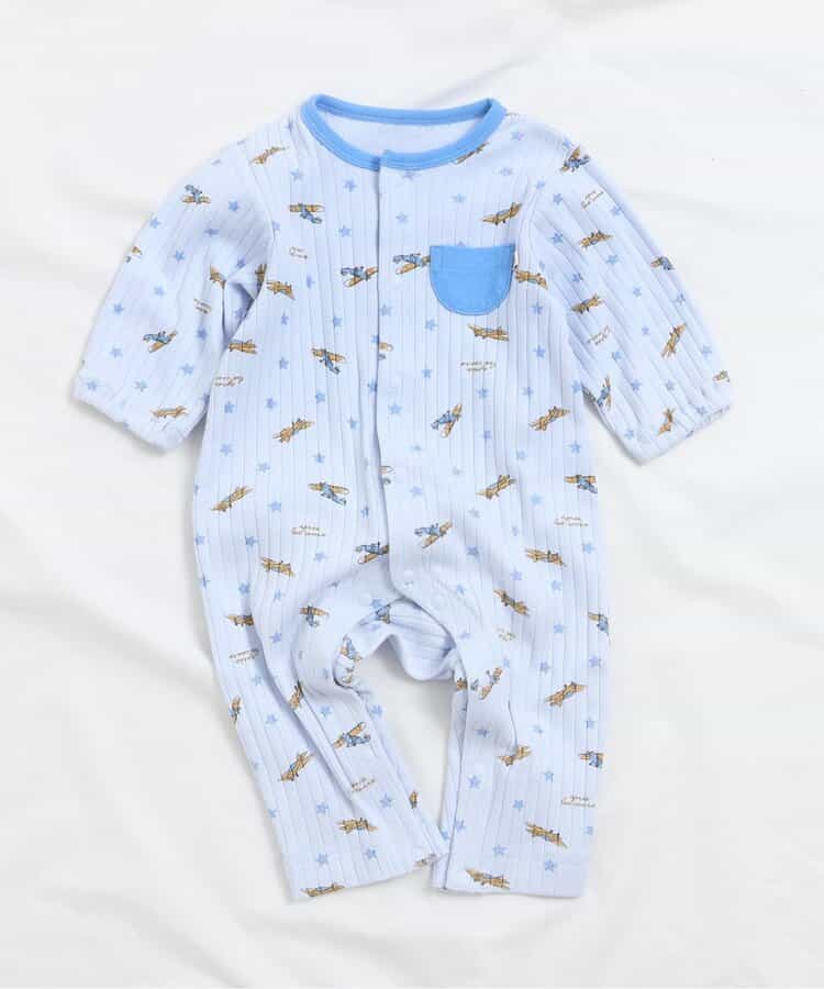 星空飛行機柄カバーオール