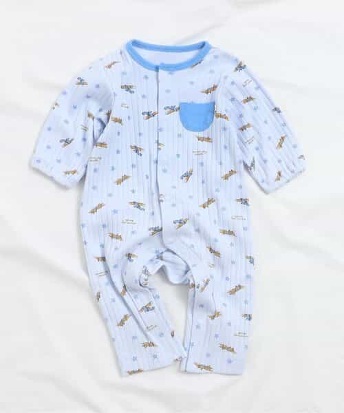 星空飛行機柄カバーオール