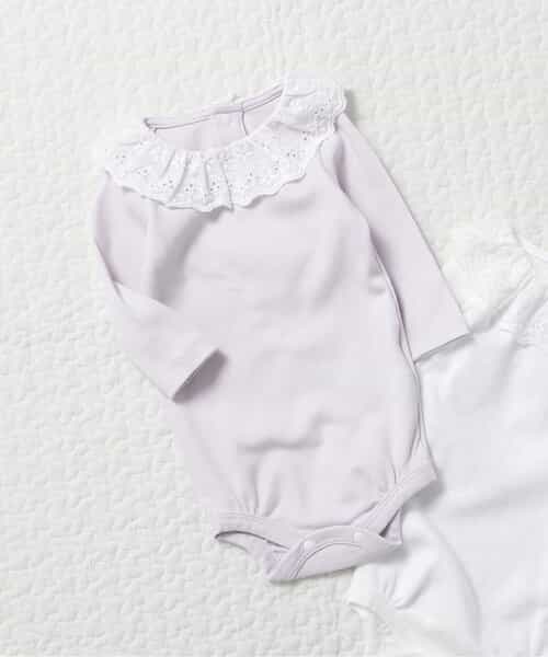 レース付き花柄ボディスーツ B90LL レース付き花柄ボディスーツ B90LL