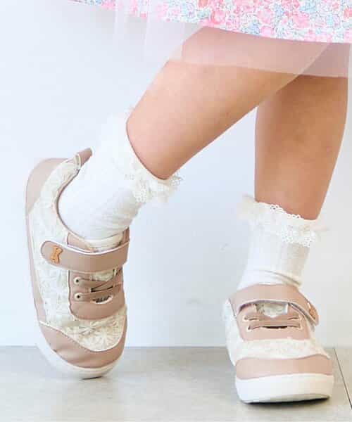 GIRLSレースベルトスニーカー