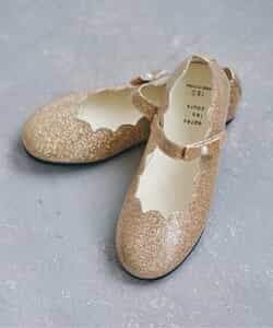 スカラップリボンパンプス