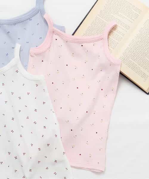 GIRLSフライス総柄キャミソール