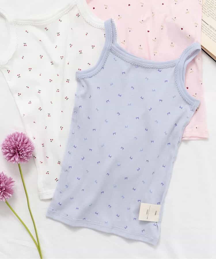 GIRLSフライス総柄キャミソール