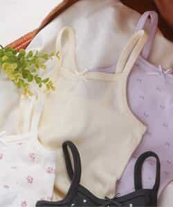 深あきインナーリブキャミソール