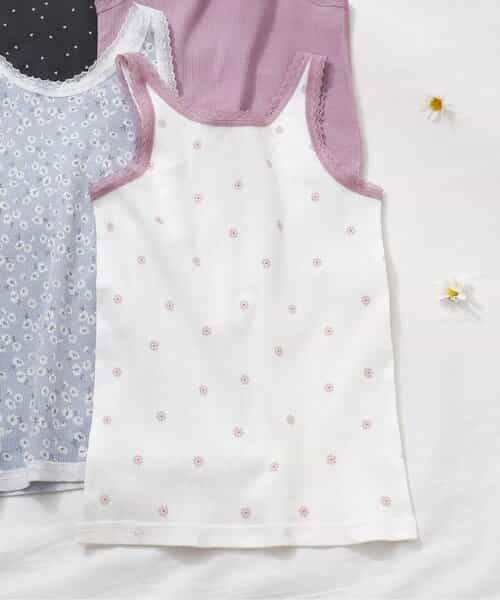 GIRLSリブレースタンクトップ