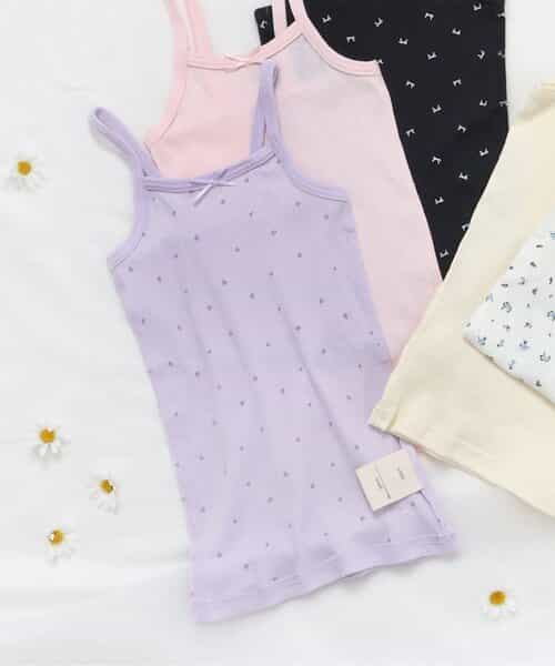 深あきインナーリブキャミソール