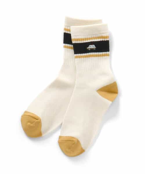 3P対象 ワンポイントモチーフ刺繍ソックス