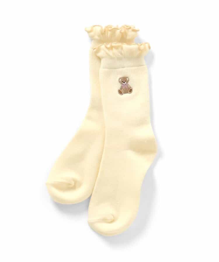 3P対象 ワンポイントモチーフ刺繍ソックス