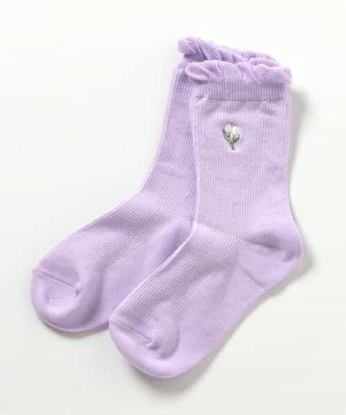 3P対象 ワンポイント刺繍ソックス