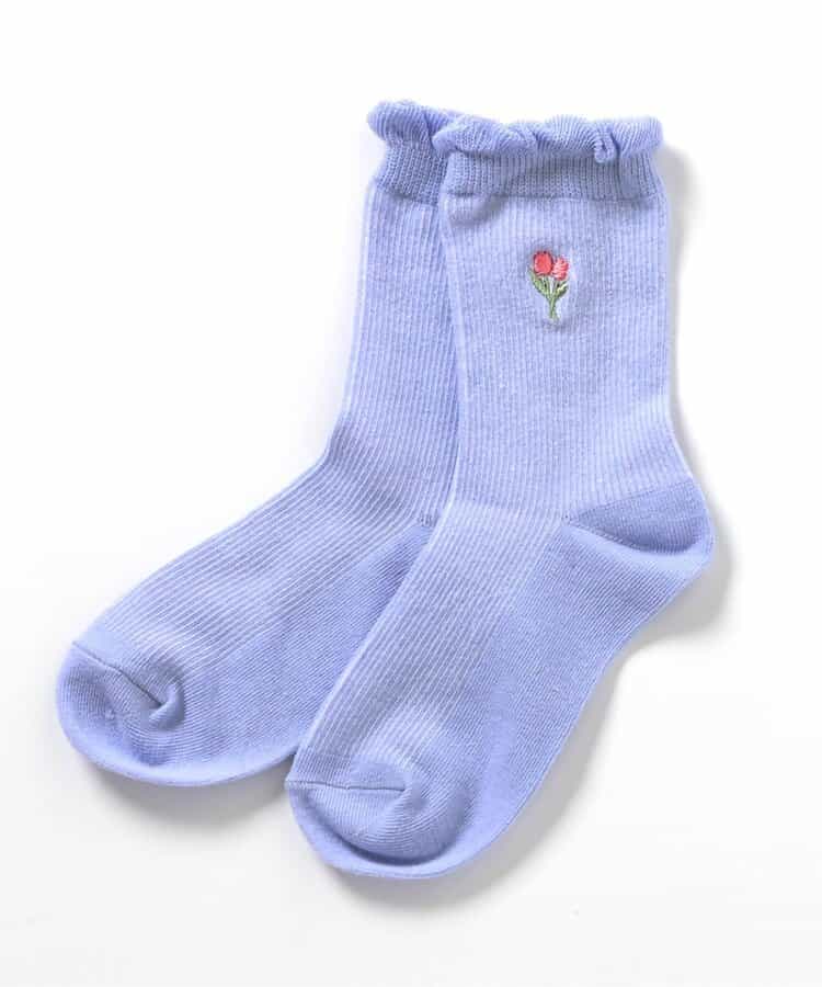 3P対象 ワンポイント刺繍ソックス