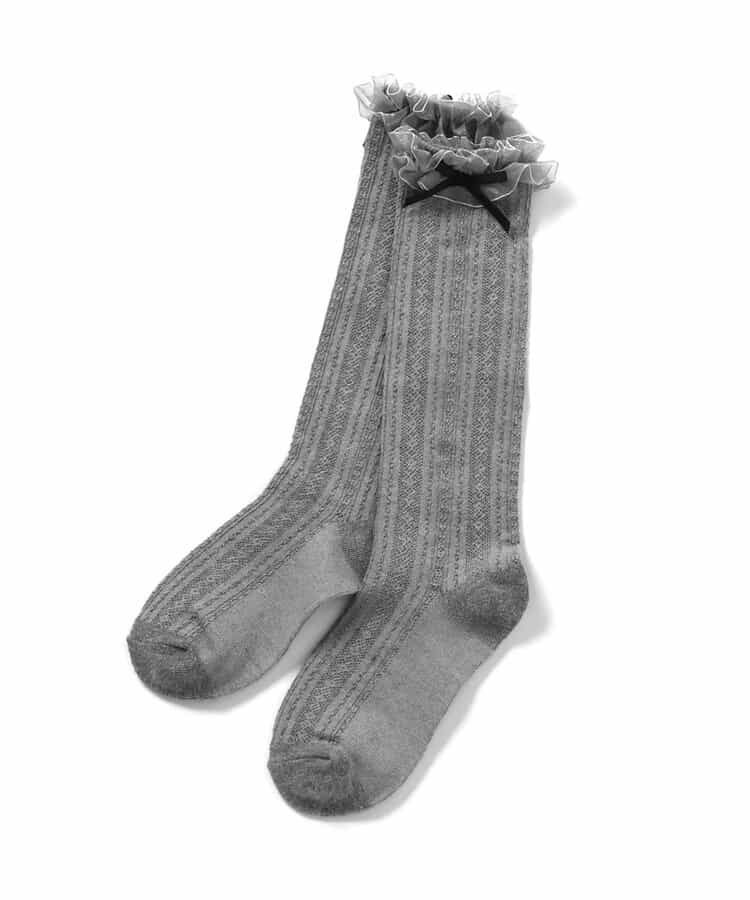 フォーマルフリルハイソックス