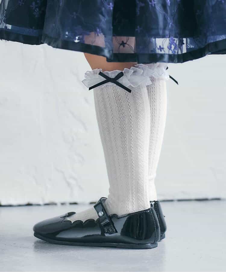 フォーマルフリルハイソックス