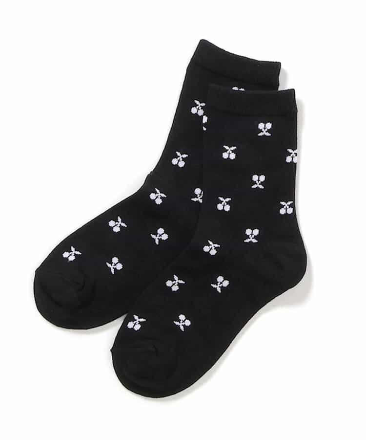 さくらんぼ・ハート・お花柄クルーソックス