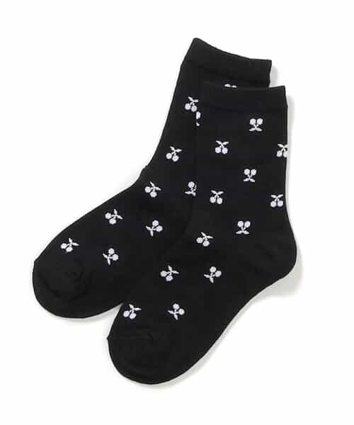 さくらんぼ・ハート・お花柄クルーソックス