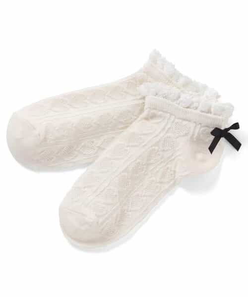 3P対象A リボンショートソックス