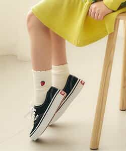 3P対象A ワンポイント刺繍クルーソックス