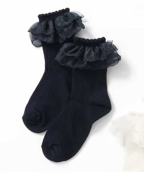 3P対象 オーガンジーレースソックス