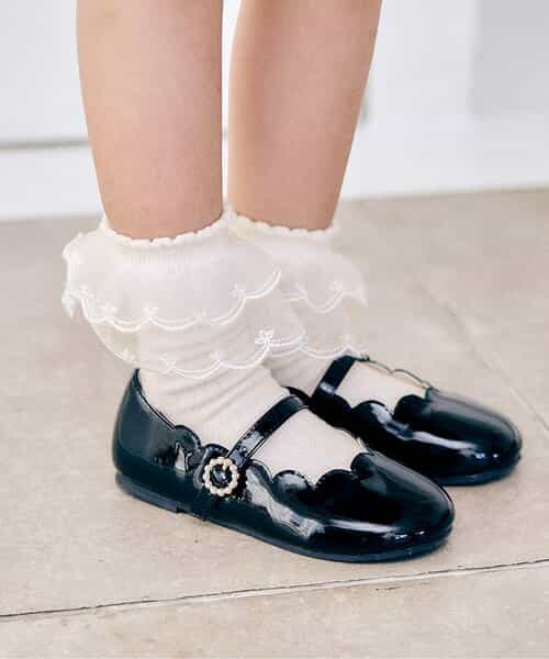 3P対象 オーガンジーレースソックス