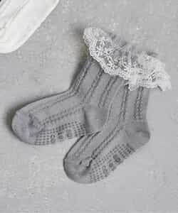 3P対象A スカラップレースソックス