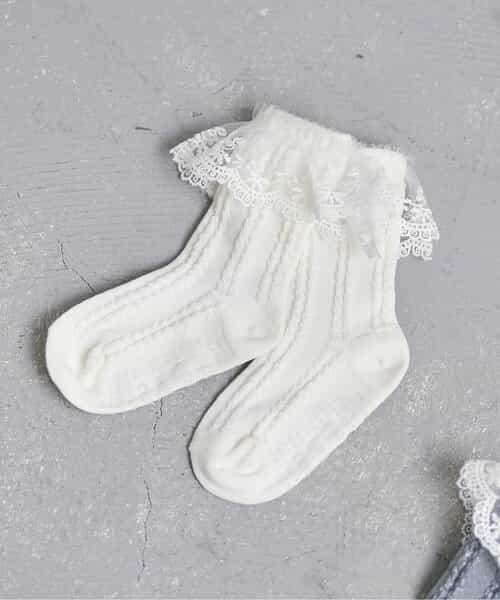 スカラップレースソックス