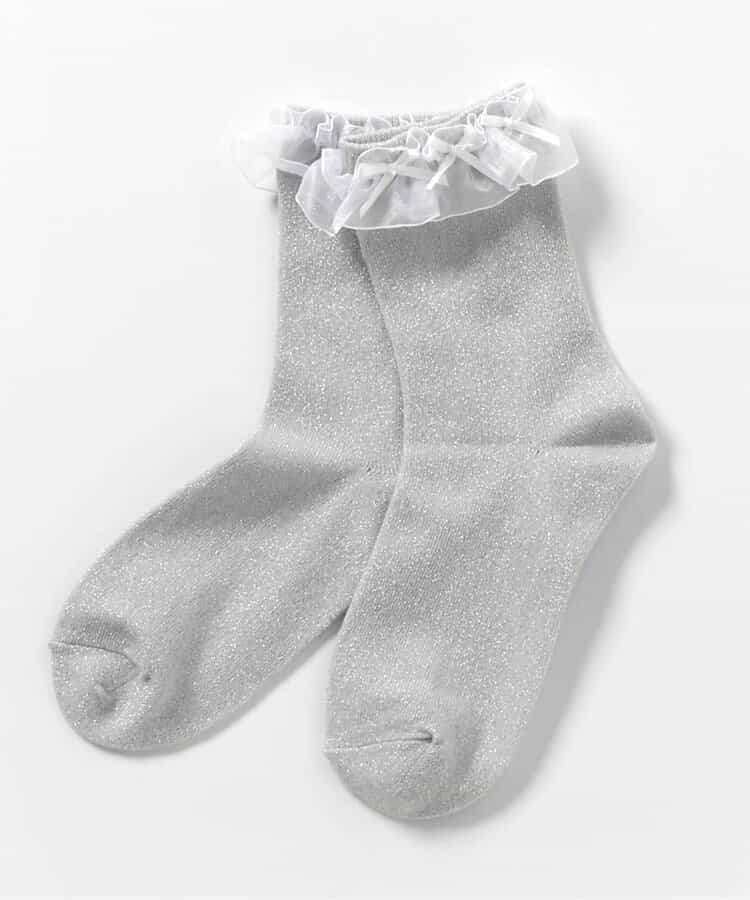 3P対象 フリルリボンソックス