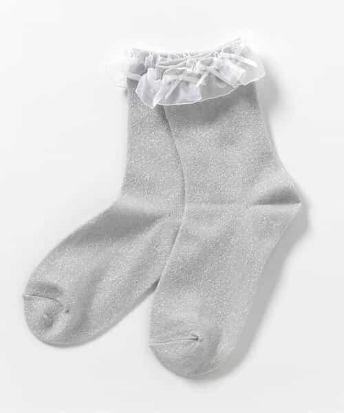 3P対象 フリルリボンソックス