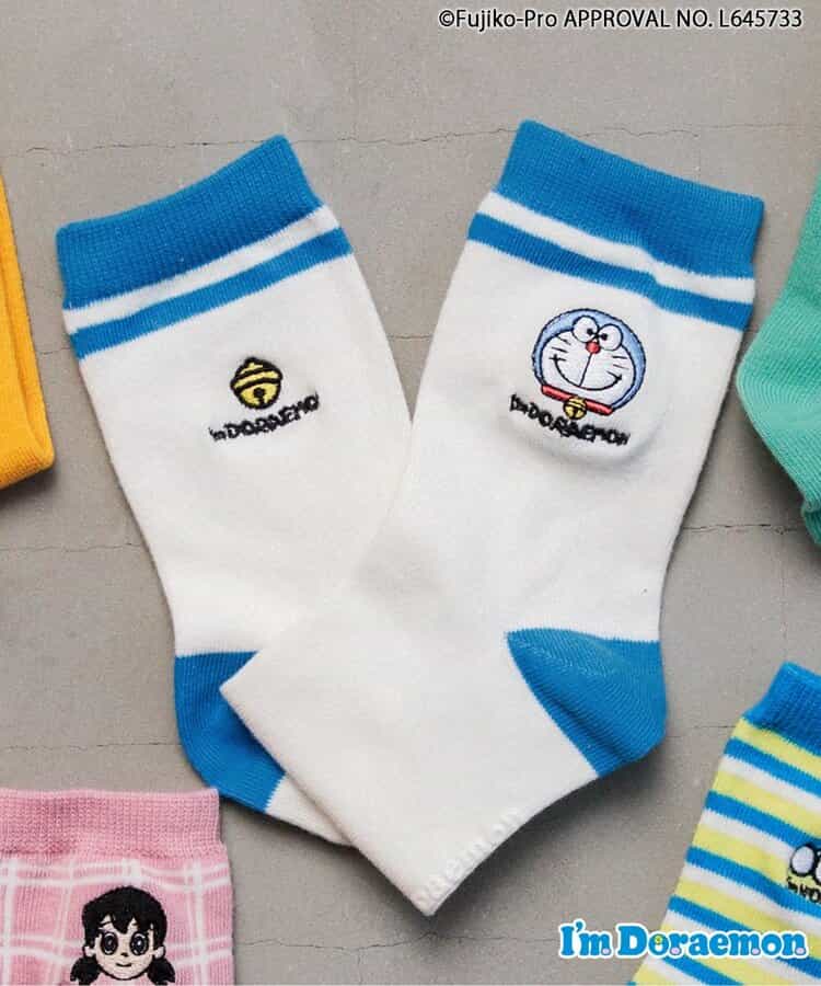 3P対象A I'm Doraemon 5柄キャラクターソックス【10cm-27cmサイズ展開】