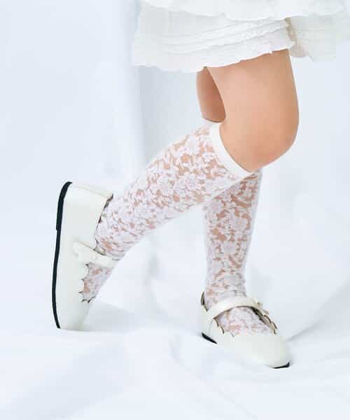 シアーレースハイソックス