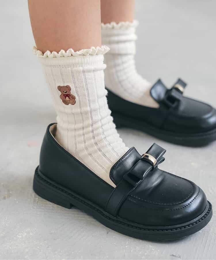 tiny bear レースフリルソックス