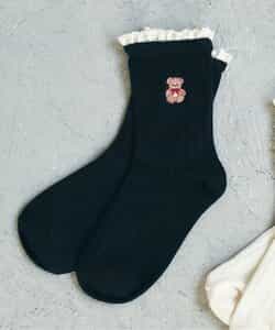 3P対象A tiny bear レースフリルソックス