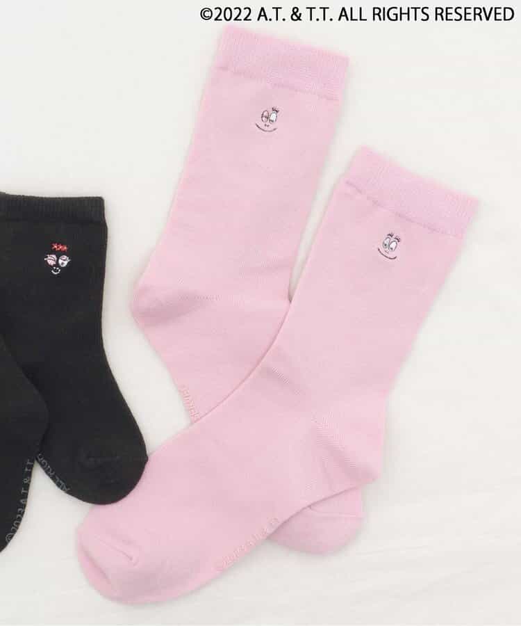 3P対象A バーバパパワンポイントソックス(おとな)