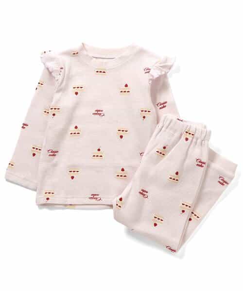 花・ケーキ柄パジャマ  10分丈