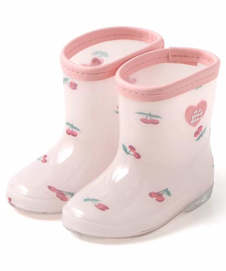 花・ハート・さくらんぼ・恐竜柄柄レインシューズ