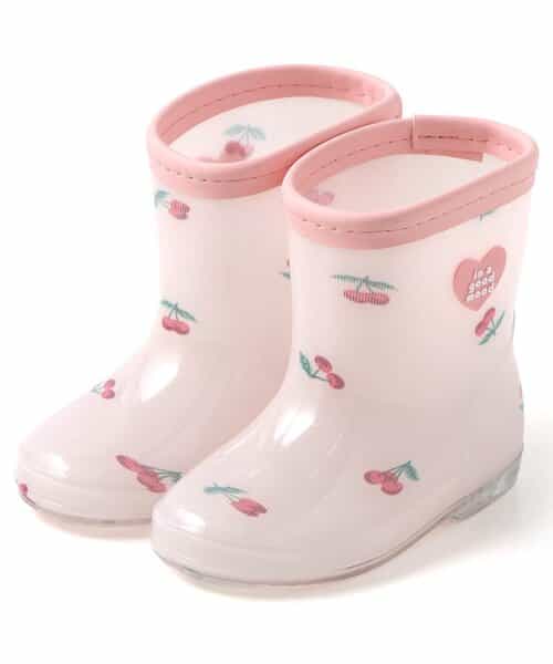 花・ハート・さくらんぼ・恐竜柄柄レインシューズ