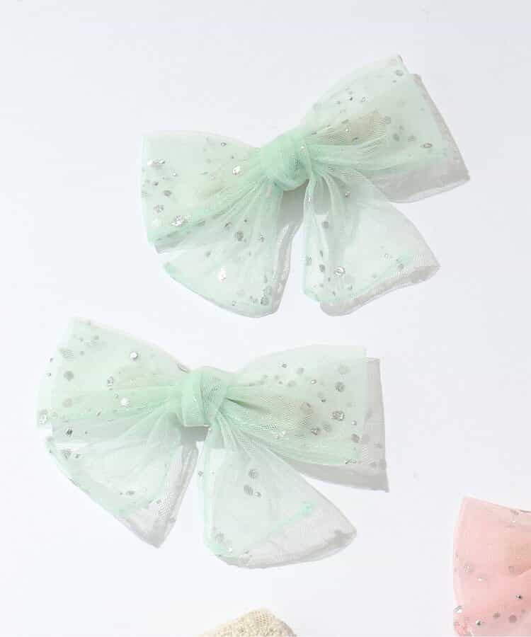 リボンヘアクリップセット【フォーマル対応】