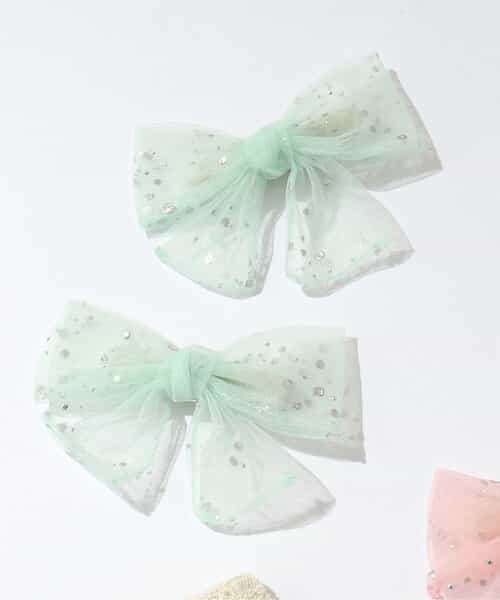 リボンヘアクリップセット【フォーマル対応】