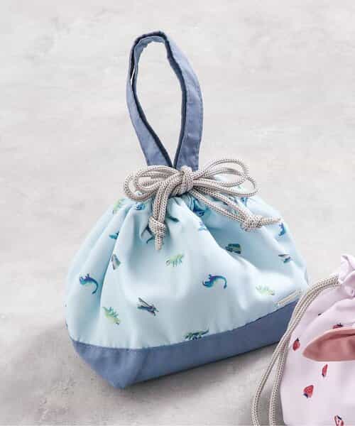 ♡のいちご大福♡　恐竜　レッスンバック　上靴入れ　巾着 apres les cours ポーチ いちご・恐竜柄ランチ巾着 キッズ 子供