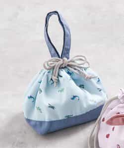 いちご・恐竜柄ランチ巾着