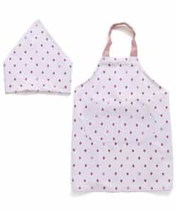 いちご・恐竜柄エプロン三角巾セット